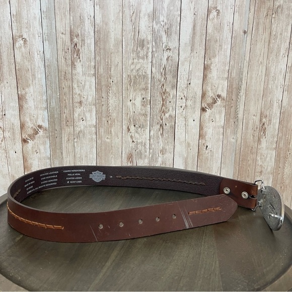 Harley Davidson Enameled Buckle‎ Leather Belt Size 28 Women main image 5